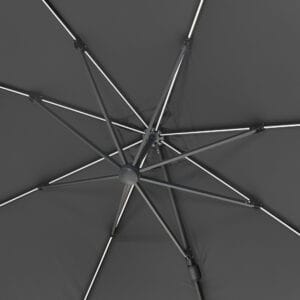 Glow Challenger T2 3m Square Anthracite Free Arm Parasol - Image 5