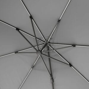 Glow Challenger T2 3m Square Luna Grey Free Arm Parasol - Image 5
