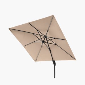Glow Challenger T2 3m Square Taupe Free Arm Parasol - Image 7