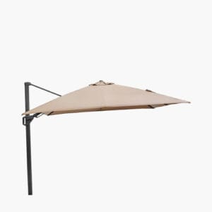 Challenger T2 3m Square Taupe Free Arm Parasol - Image 8