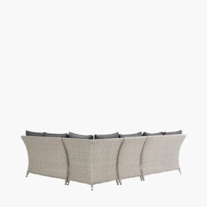 Antigua Stone Grey Outdoor Corner Seating Set with Ceramic Top - Image 6