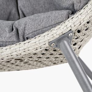 St Kitts Stone Grey Outdoor Single Nest Chair - Image 6