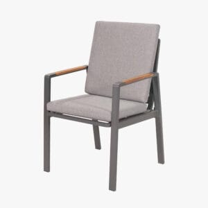 Stockholm Anthracite Outdoor 6 Seater Dining Set - Image 7