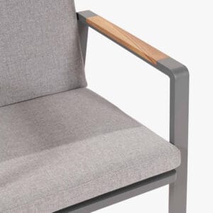 Stockholm Anthracite Outdoor 6 Seater Dining Set - Image 4