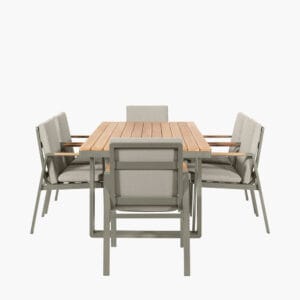 Stockholm Limestone Outdoor 6 Seater Dining Set - Image 8