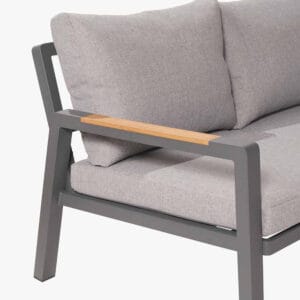 Stockholm Anthracite Outdoor Corner Seating Set including Fire Pit Table - Image 6