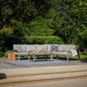 Stockholm Limestone Outdoor Corner Seating Set - Image 3
