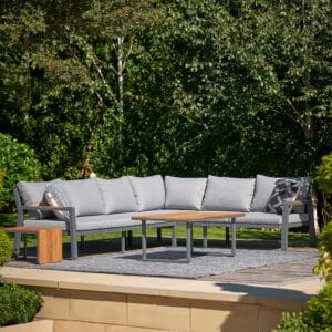 Stockholm Anthracite Outdoor Corner Seating Set - Image 3