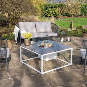 Cosiloft 100 White and Grey Fire Pit Table - Image 5