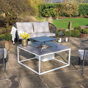 Cosiloft 100 White and Grey Fire Pit Table - Image 4