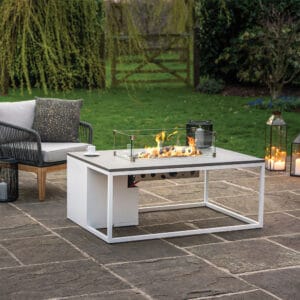 Cosiloft 120 White and Grey Fire Pit Table - Image 7