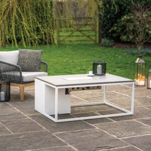 Cosiloft 120 White and Grey Fire Pit Table - Image 6
