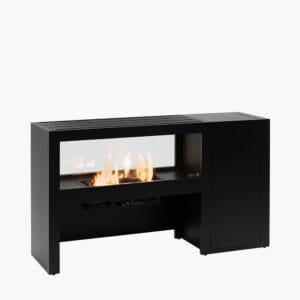 Cosivista 120 Black Fire Pit angled