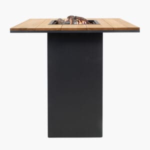 Cosiloft 100 Black and Teak Fire Pit Bar Table - Image 8