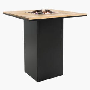 Cosiloft 100 Black and Teak Fire Pit Bar Table - Image 7