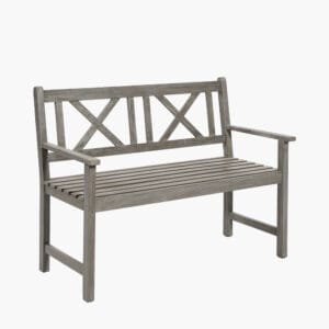 Cambridge Antique Grey Outdoor 2 Seater Bench - Image 3