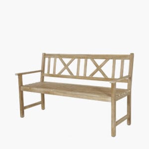 Cambridge Light Teak Outdoor 3 Seater Acacia Wood Bench - Image 12
