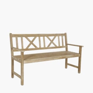 Cambridge Light Teak Outdoor 3 Seater Acacia Wood Bench - Image 11