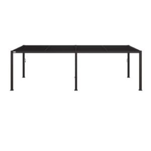 Como 7.8m x 4m Aluminium Metal Outdoor Garden Pergola Grey front render
