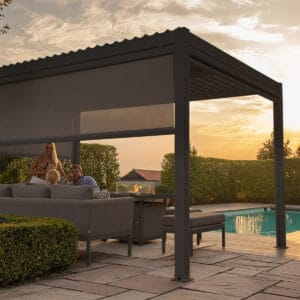 3m x 4m Freestanding Pergola with 4 Zip Sides & LED Lighting by Como - Image 5