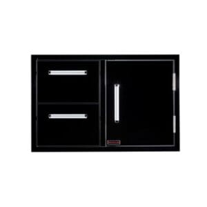 Black Silk Burford Double Drawers Single Door - Image 5