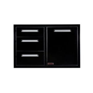 Black Silk Burford Triple Drawer - Image 3