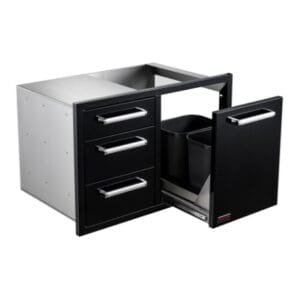 Black Silk Burford Triple Drawer Bin - Image 3