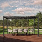 3m x 4m Freestanding Pergola - Frame Only by Como on wooden decking
