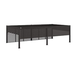 Como 7.8m x 4m Aluminium Metal Outdoor Garden Pergola side on render