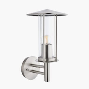 Myosotis Brushed Steel Metal Chimney Wall Light - Image 8