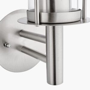 Myosotis Brushed Steel Metal Chimney Wall Light - Image 5