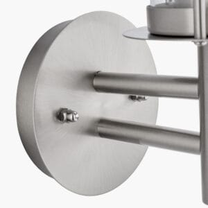 Myosotis Brushed Steel Metal Chimney Wall Light - Image 4