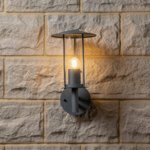 Myosotis Dark Grey Metal Chimney Wall Light - Image 10