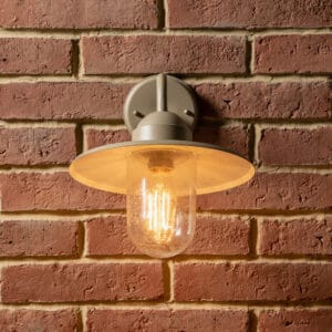 Lilium Taupe Metal and Glass Fisherman Wall Light - Image 3