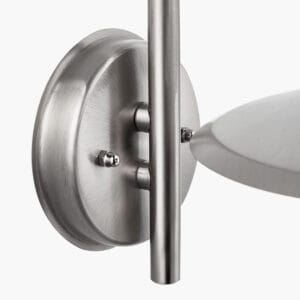 Centauri Brushed Steel Metal and Opaque Glass Wall Light - Image 4