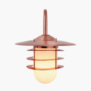 Centauri Copper Metal and Opaque Glass Wall Light - Image 13