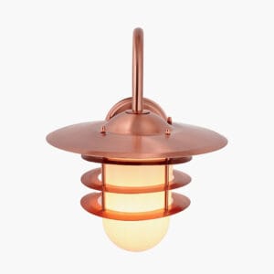 Centauri Copper Metal and Opaque Glass Wall Light - Image 11