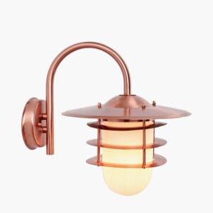 Centauri Copper Metal and Opaque Glass Wall Light - Image 9