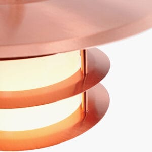 Centauri Copper Metal and Opaque Glass Wall Light - Image 5