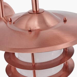 Centauri Copper Metal and Opaque Glass Wall Light - Image 4
