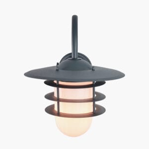 Centauri Dark Grey and Opaque Glass Wall Light - Image 10
