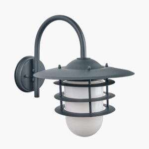 Centauri Dark Grey and Opaque Glass Wall Light - Image 9