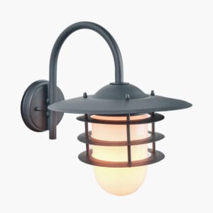 Centauri Dark Grey and Opaque Glass Wall Light - Image 8
