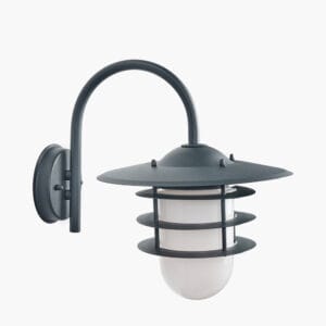 Centauri Dark Grey and Opaque Glass Wall Light - Image 7