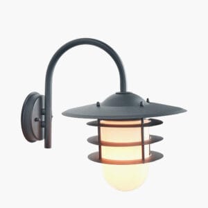Centauri Dark Grey and Opaque Glass Wall Light - Image 6