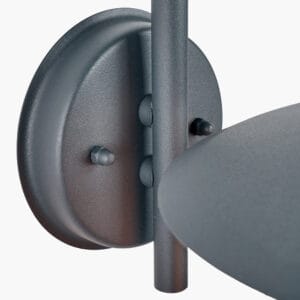Centauri Dark Grey and Opaque Glass Wall Light - Image 5