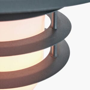Centauri Dark Grey and Opaque Glass Wall Light - Image 4