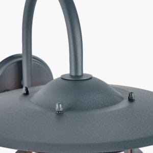 Centauri Dark Grey and Opaque Glass Wall Light - Image 3