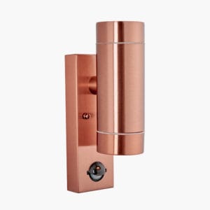 Lantana Copper Metal Dual PIR Wall Light - Image 7