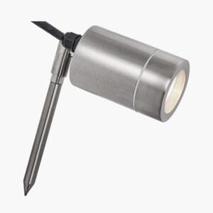 Lantana Brushed Steel Metal Directional Ground Spike Light - Image 9